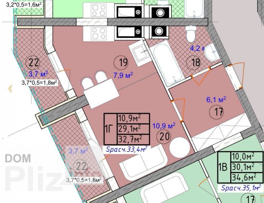 Продається 1-кімнатна квартира 32 000$(874 за м2) id 5242909 Dom.pliz.info изображение 1