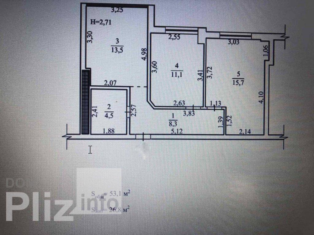 Продається 2-кімнатна квартира 78 000$(1 469 за м2) id 5243174 Dom.pliz.info изображение 6