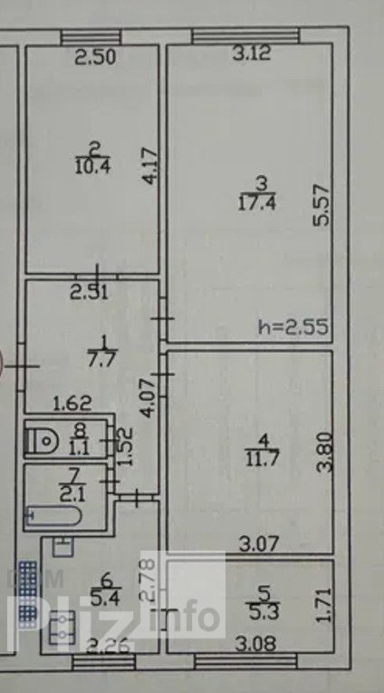Продам 3-комнатную квартиру 20 000$(328 за м2) id 5242791 Dom.pliz.info изображение 1
