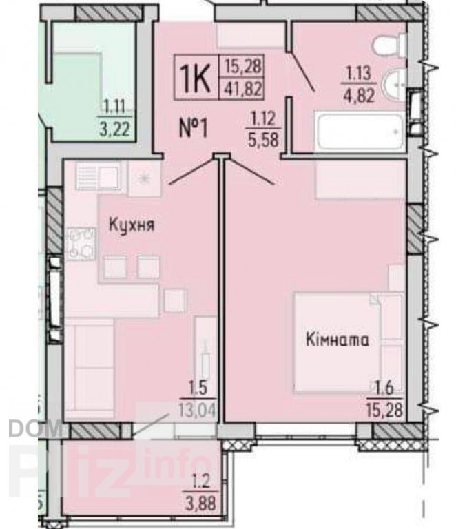 Продам 1-комнатную квартиру 40 660$(950 за м2) id 5000825 Dom.pliz.info изображение 1