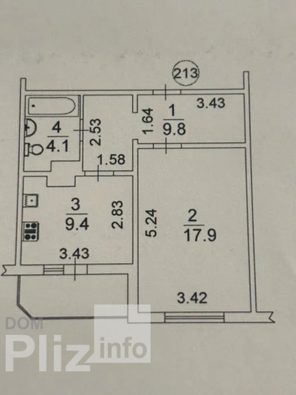 Продам 1-комнатную квартиру 83 000$(1 976 за м2) id 5242728 Dom.pliz.info изображение 13