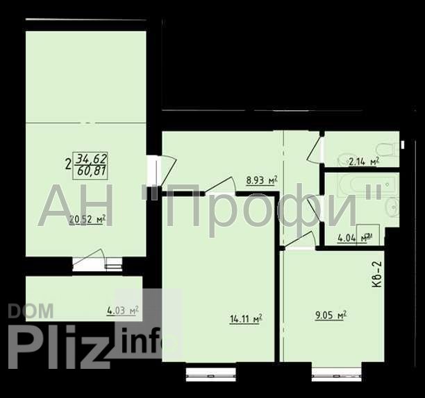 Продам 2-комнатную квартиру 54 001$(885 за м2) id 4763326 Dom.pliz.info изображение 2