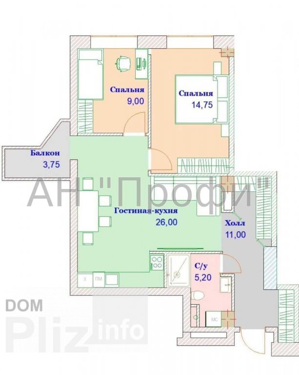 Продається 3-кімнатна квартира 90 000$(1 304 за м2) id 4763504 Dom.pliz.info изображение 4